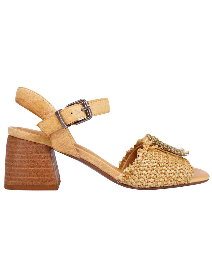 Spatarella Sandali donna in rafia naturale con strass e cinturino alla caviglia Italia