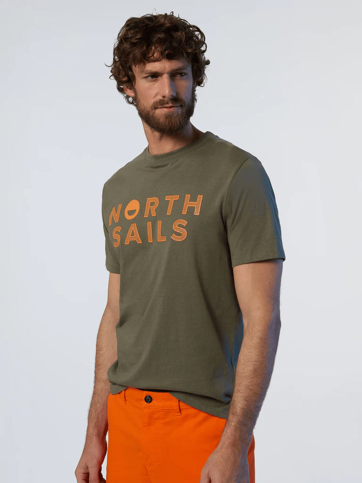 Spatarella T-shirt uomo in cotone verde 692973-0441 Acquista Ora