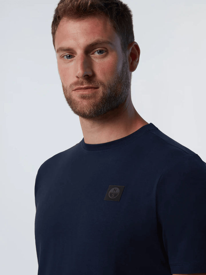 Spatarella T-shirt uomo in cotone blu 692981-0802 Consegna Veloce