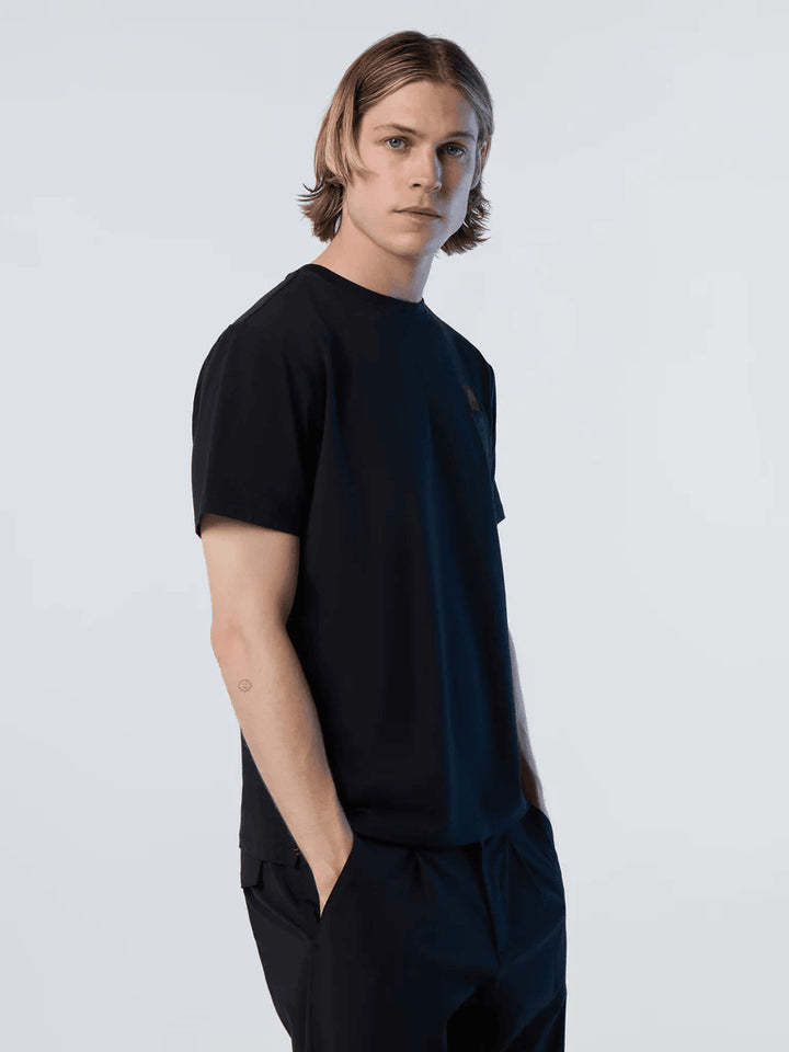 Spatarella T-shirt uomo in cotone nero 692981-0999 Promozione Limitata