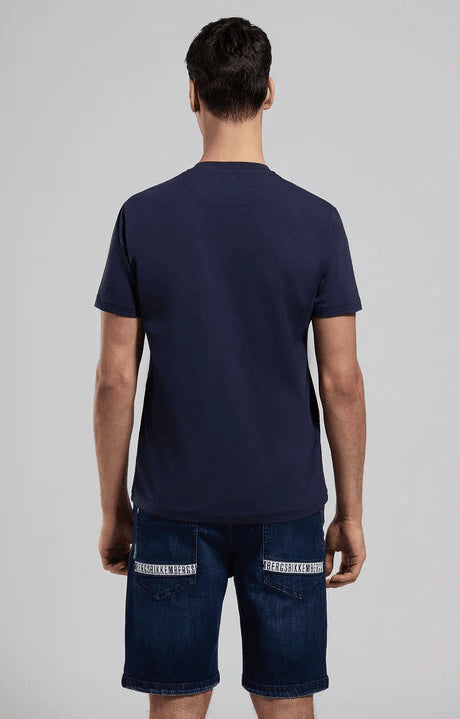 Spatarella T-shirt uomo girocollo in jersey blu bmt0202-7000 Presa