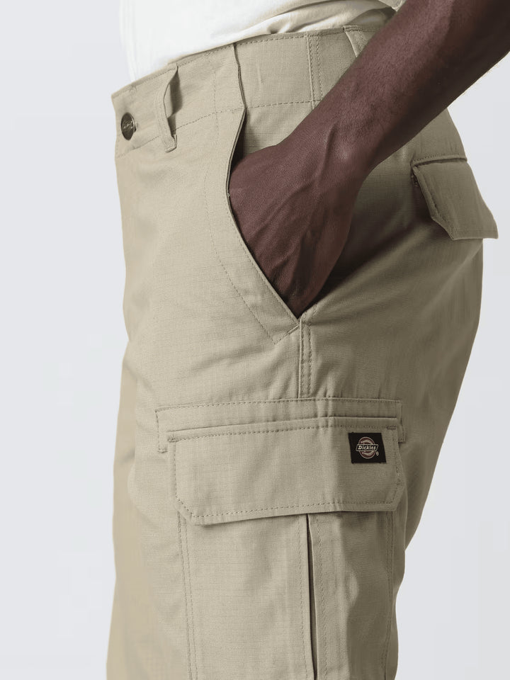Spatarella Bermuda uomo in tessuto beige Vendita Calda