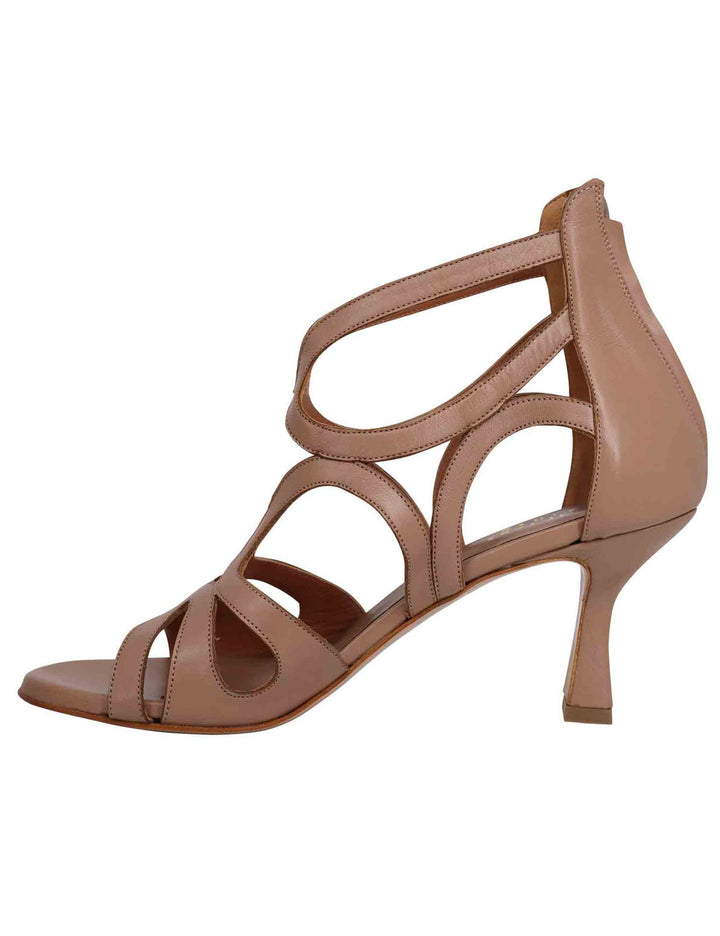 Spatarella Sandali donna in pelle naturale con tallone chiuso e punta tonda 2025
