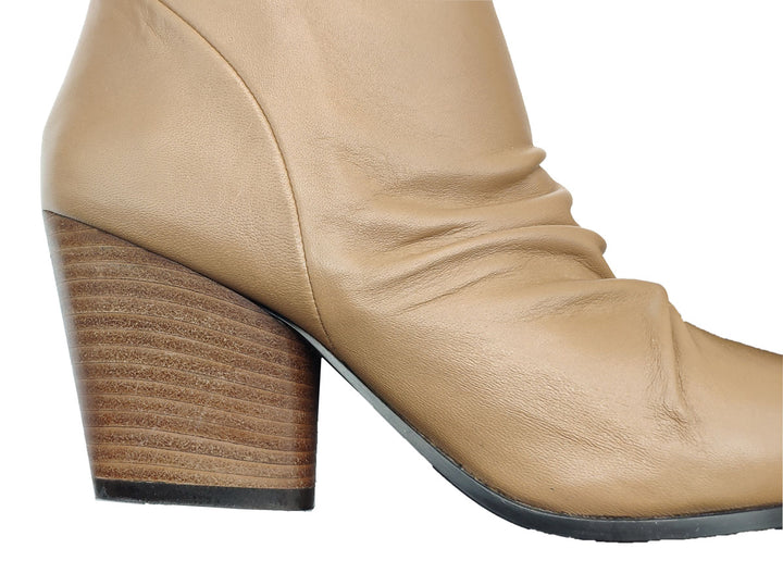 Spatarella Calzature Donna Stivali In Pelle Nude Con Tacco Messicano Affare Del Giorno