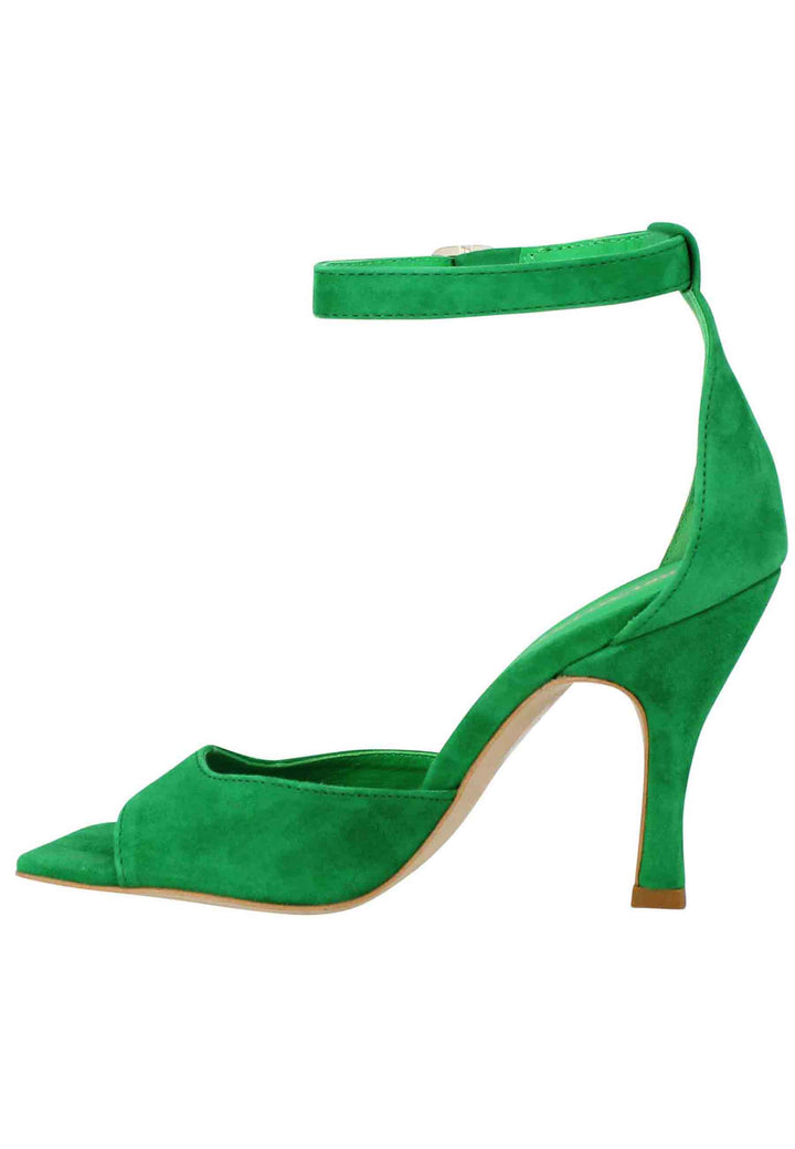 Spatarella Sandali donna Soly Lea in camoscio verde con cinturino alla caviglia Offerte