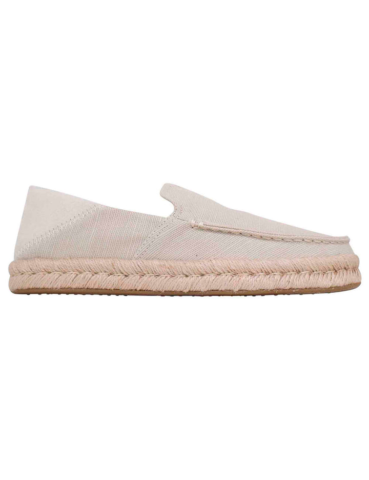 Spatarella Espadrillas uomo in tela beige con suola in corda Consegna Veloce