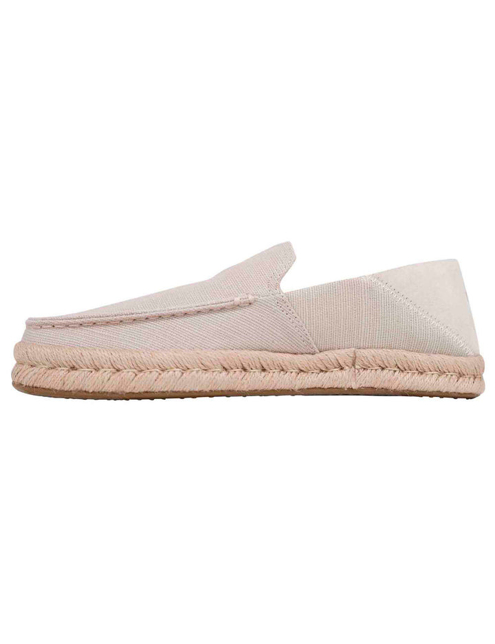 Spatarella Espadrillas uomo in tela beige con suola in corda Consegna Veloce