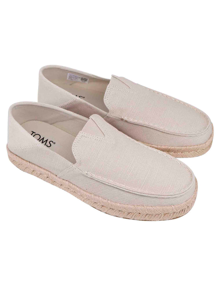 Spatarella Espadrillas uomo in tela beige con suola in corda Consegna Veloce