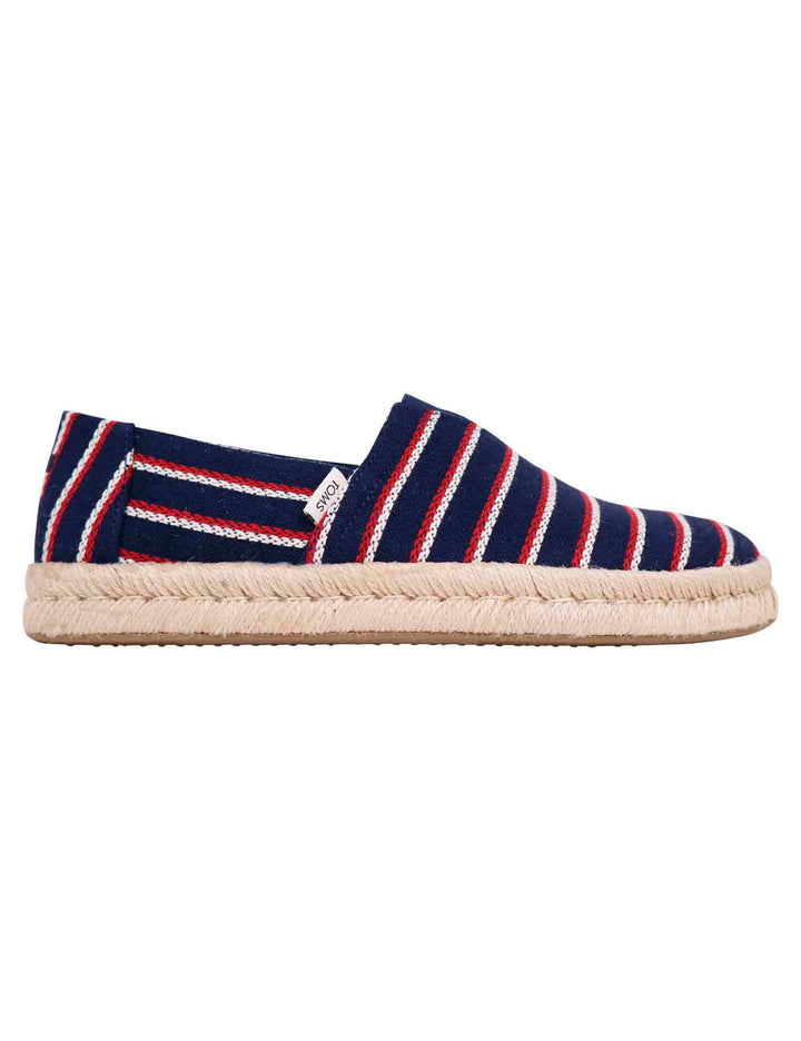 Spatarella Espadrillas uomo in tela blu con suola in corda Promozione Limitata