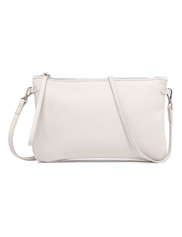 Spatarella Borse donna pochette Hermy in pelle panna e naturale con manico a bracciale e tracolla Saldi
