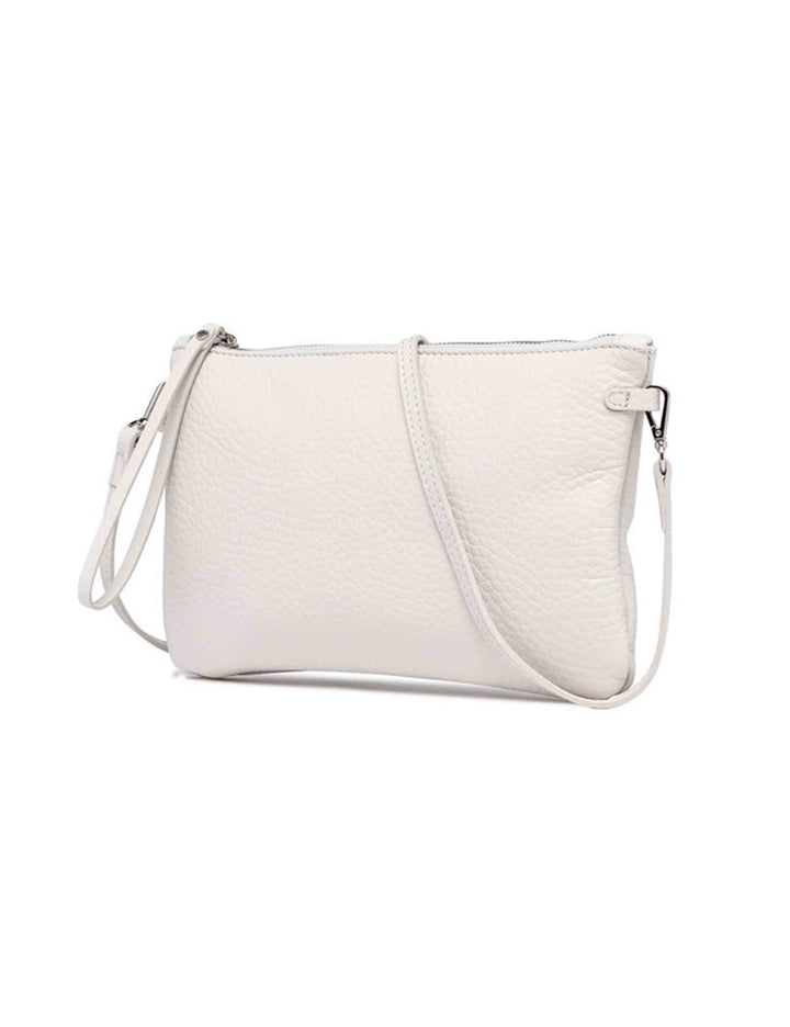 Spatarella Borse donna pochette Hermy in pelle panna e naturale con manico a bracciale e tracolla Saldi