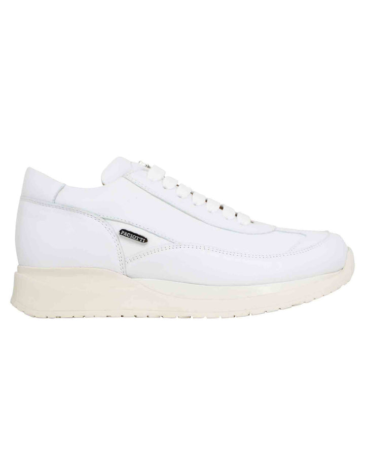 Spatarella Sneakers donna in pelle laminata bianca Vendita Calda