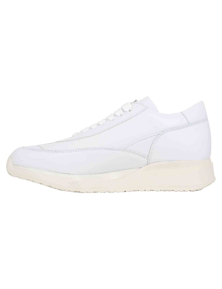 Spatarella Sneakers donna in pelle laminata bianca Vendita Calda