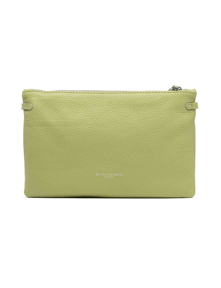 Spatarella Borse donna pochette Hermy in pelle verde con manico a bracciale e tracolla in pelle Vendite Flash