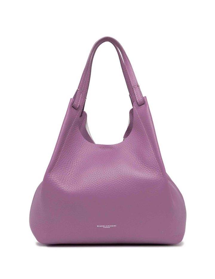 Spatarella Borse shopping donna Dua in pelle viola con doppi manici In Saldo