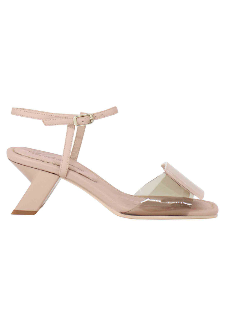 Spatarella Sandali donna in pelle nude con accessorio in tinta Pezzi Unici