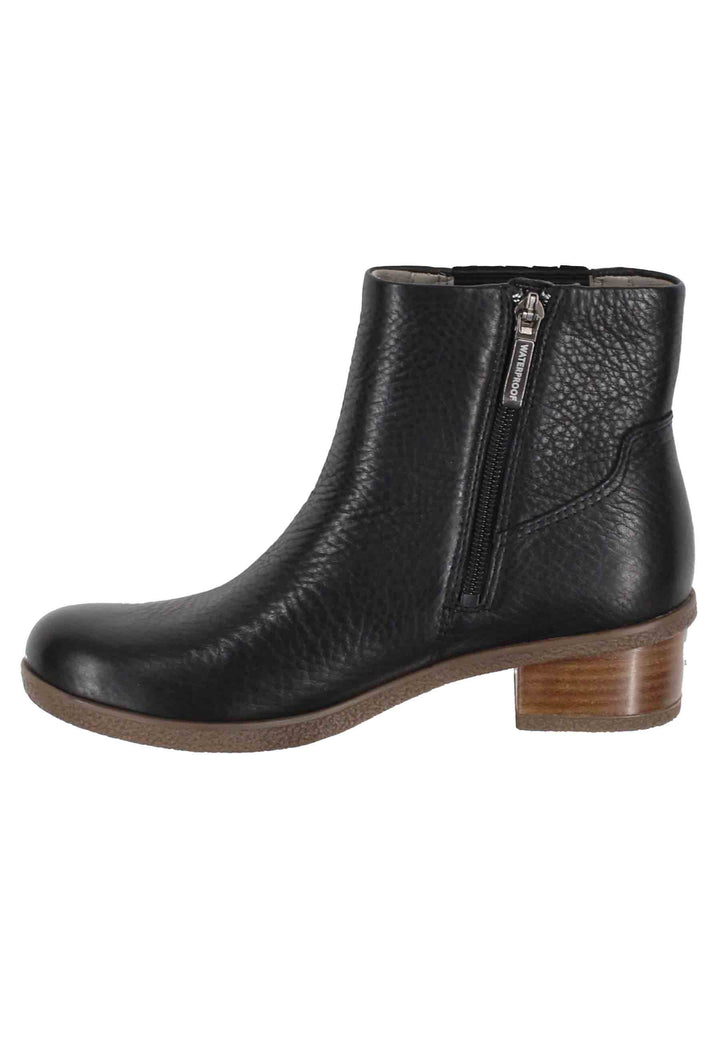 Spatarella Stivaletti donna whaterproff in pelle nero con suola in gomma Shopping Online