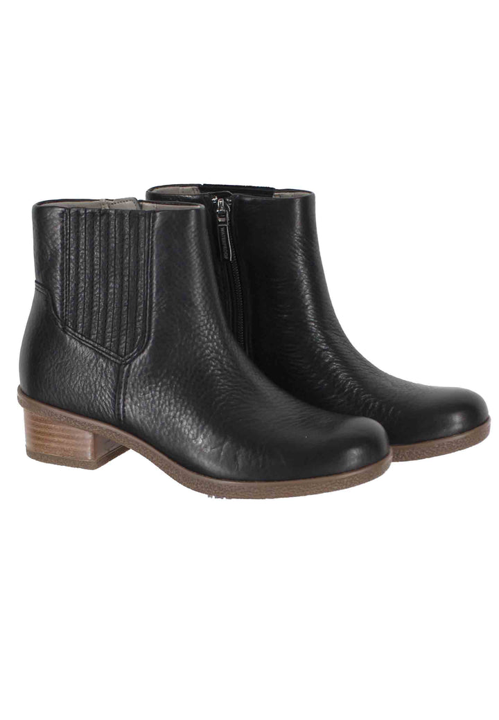 Spatarella Stivaletti donna whaterproff in pelle nero con suola in gomma Shopping Online
