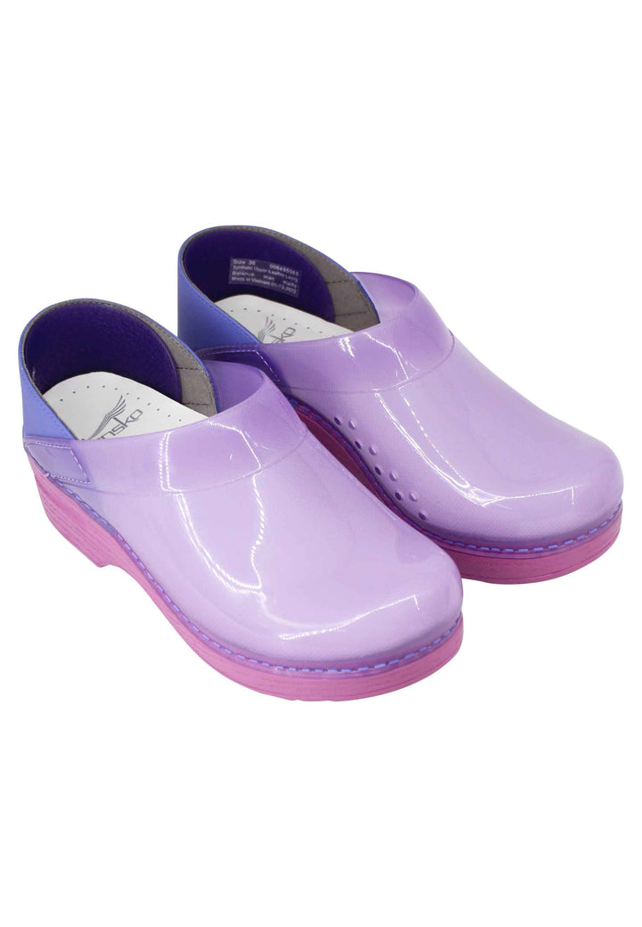 Spatarella Zoccoli donna in plexy viola con pelle lilla Affare Del Giorno