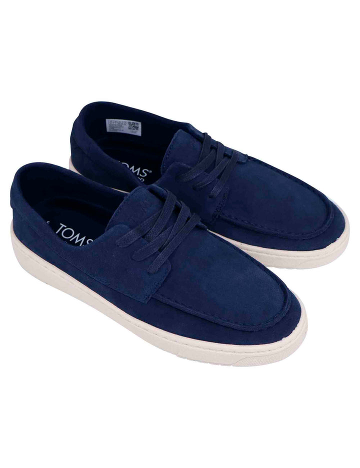 Spatarella Stringate uomo in camoscio blu con suola in gomma Sottocosto