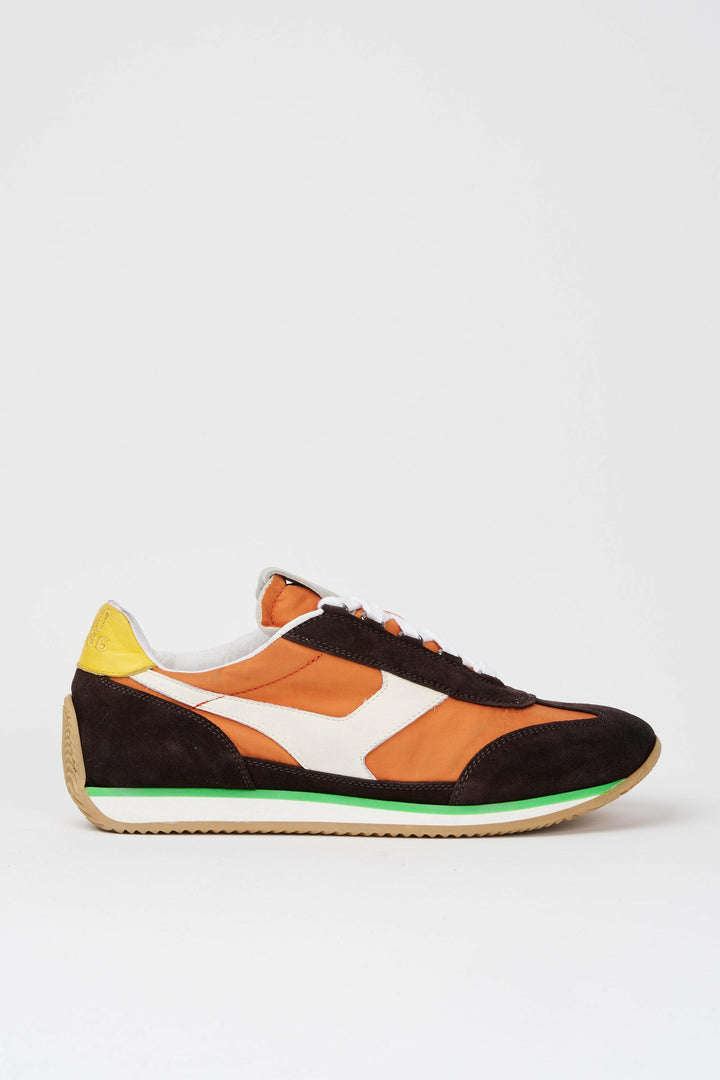 Spatarella Sneakers uomo Trainer '74 in camoscio testa di moro e tessuto 005 Presa