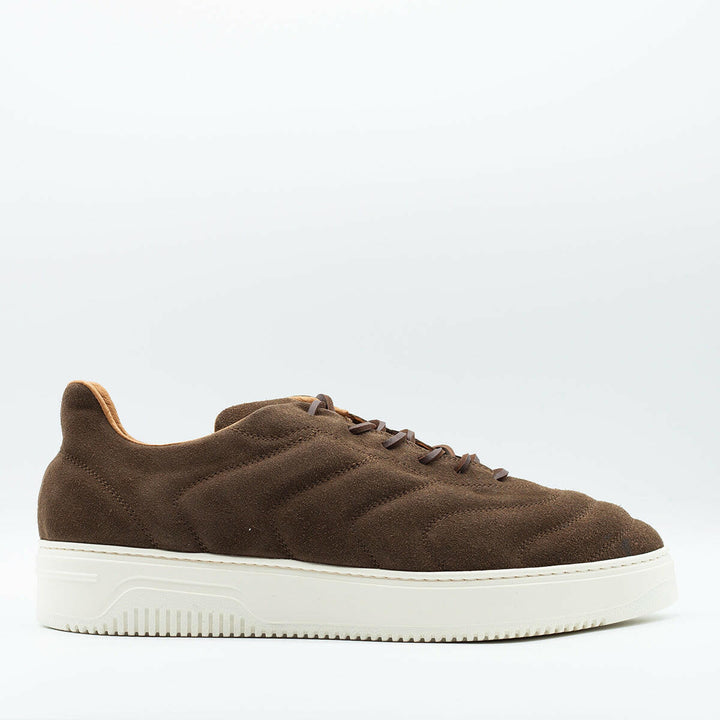 Spatarella Sneakers da uomo Bomber in camoscio marrone Economico