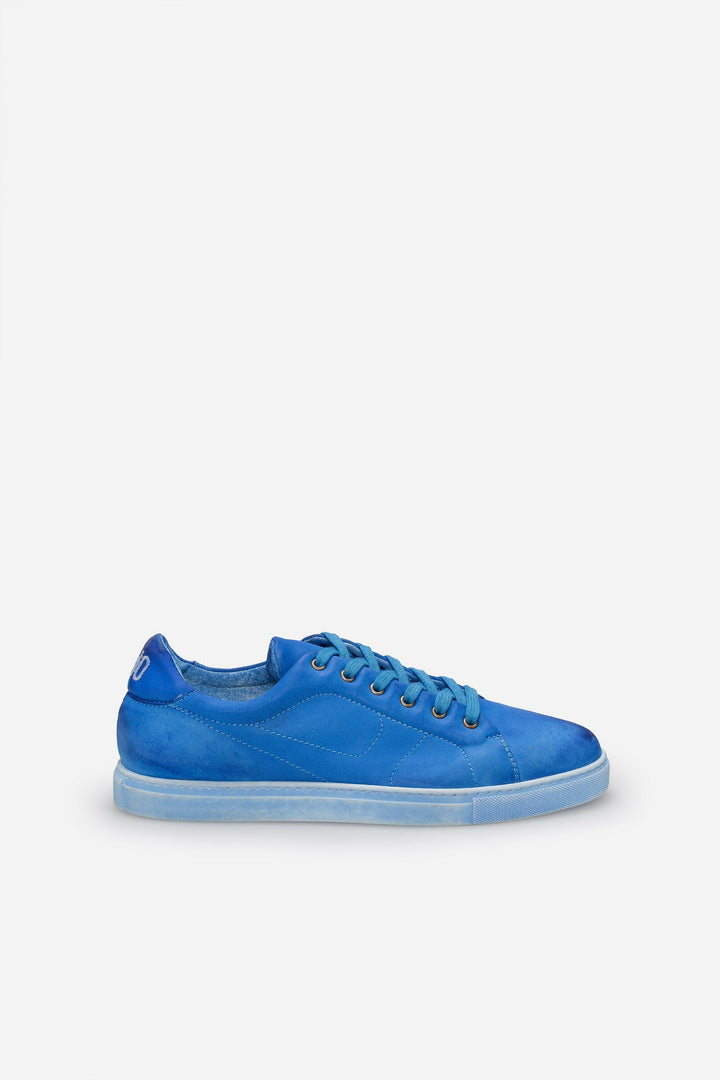 Spatarella Sneakers uomo N.100 in pelle celeste vintage Vendita Calda