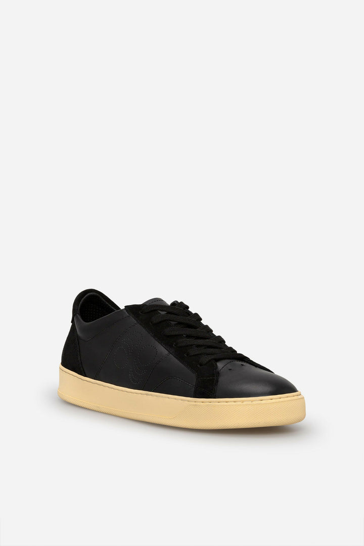 Spatarella Sneakers uomo Del Bello in pelle nera Vendita Economica