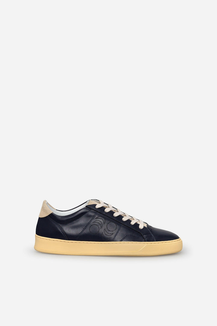 Spatarella Sneakers uomo Del Bello in pelle blu In vendita