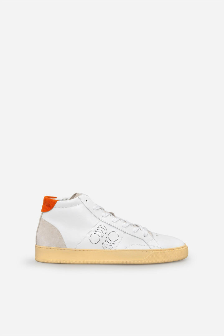 Spatarella Sneakers uomo Del Bello Mid in pelle bianca Nuova