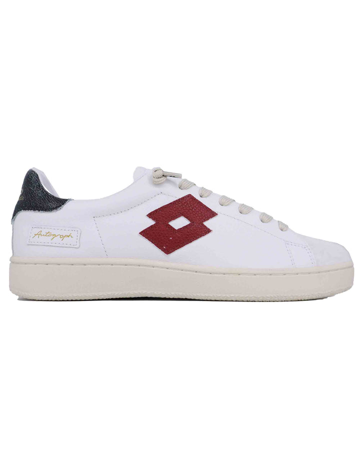 Spatarella Snekaers uomo in pelle bianca autograph Moda