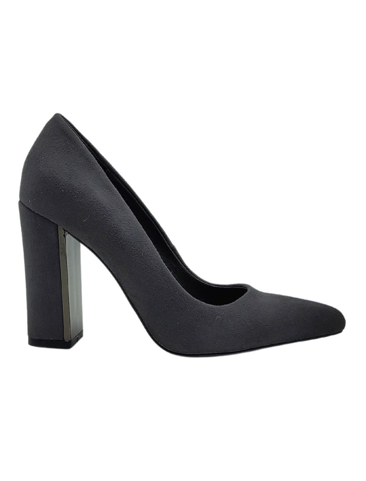 Spatarella Décolleté Donna In Eco Camoscio Grgio Tacco Alto Sconto