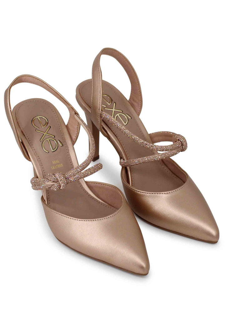 Spatarella Decollete slingback donna in eco pelle rosa lame tacco alto Online