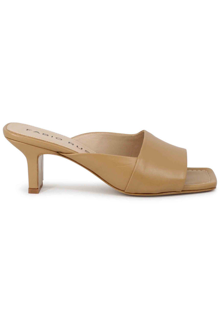Spatarella Sandali donna in pelle naturale con punta quadra Vendita Calda