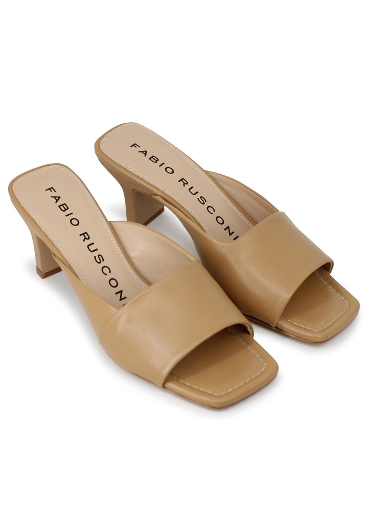 Spatarella Sandali donna in pelle naturale con punta quadra Vendita Calda