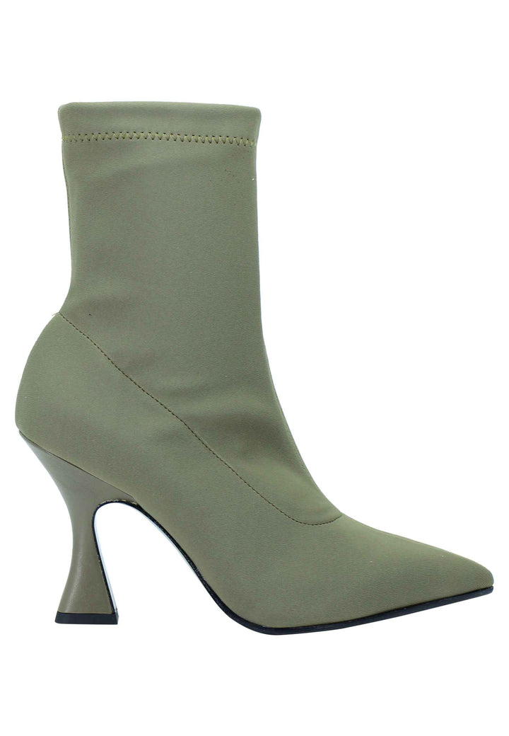 Spatarella Stivaletti donna in tessuto elasticizzato militare tacco alto punta a punta I Più Venduti