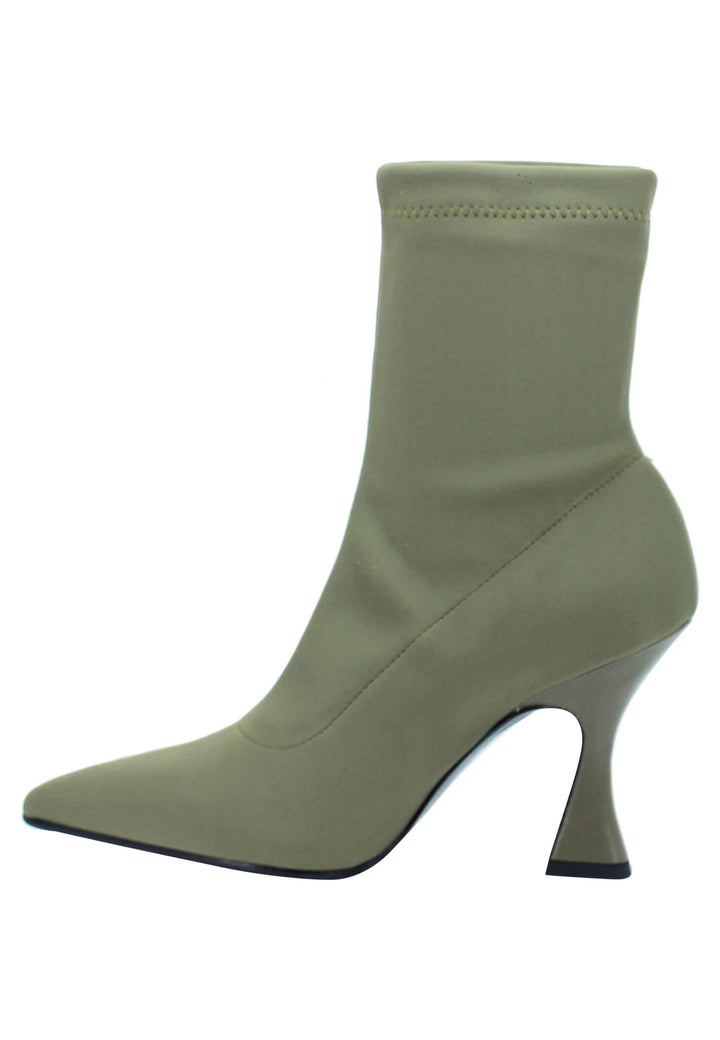 Spatarella Stivaletti donna in tessuto elasticizzato militare tacco alto punta a punta I Più Venduti