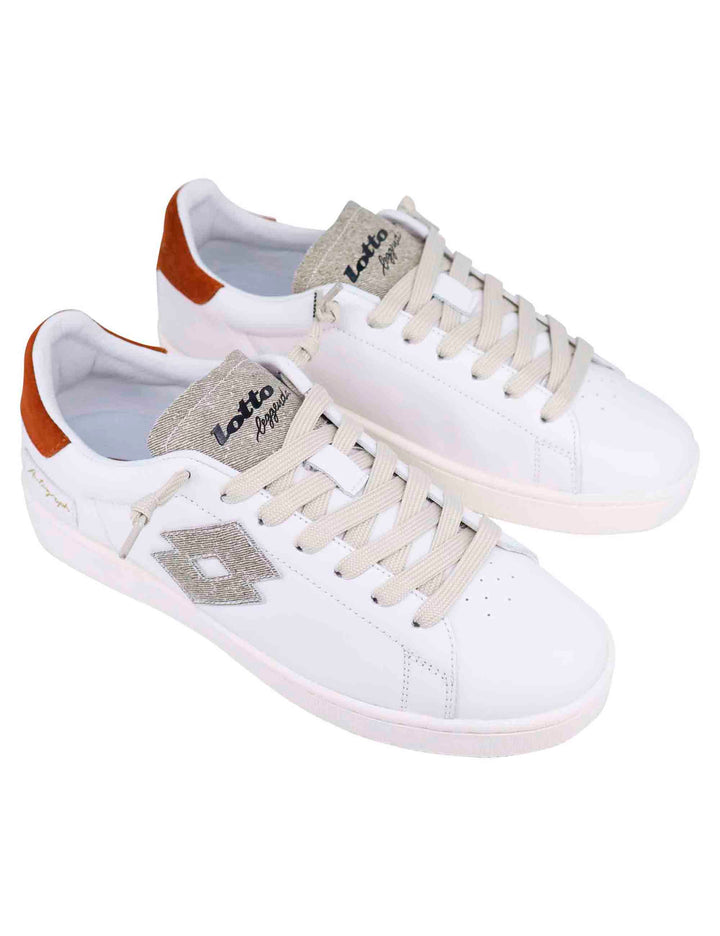 Spatarella Snekaers uomo in pelle bianca autograph In Linea