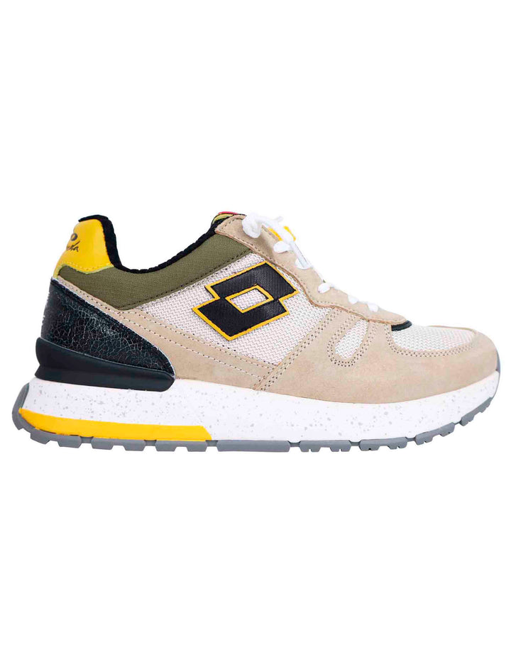 Spatarella Snekaers uomo in pelle e tessuto beige tokyo ginza Vendite stagionali