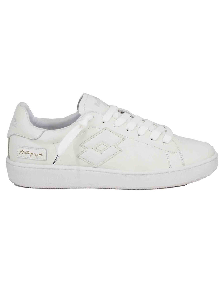 Spatarella Snekaers uomo in pelle bianca autograph Qualità Garantita