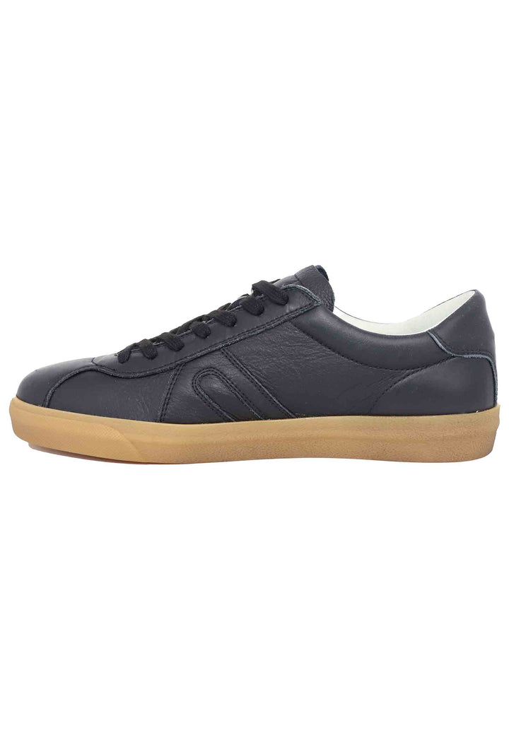 Spatarella Sneakers uomo in pelle nera Consegna Veloce