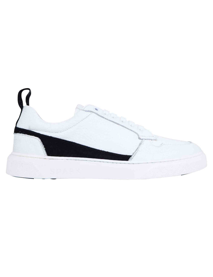Spatarella Sneakers uomo in pelle bianca Prezzo Ridotto