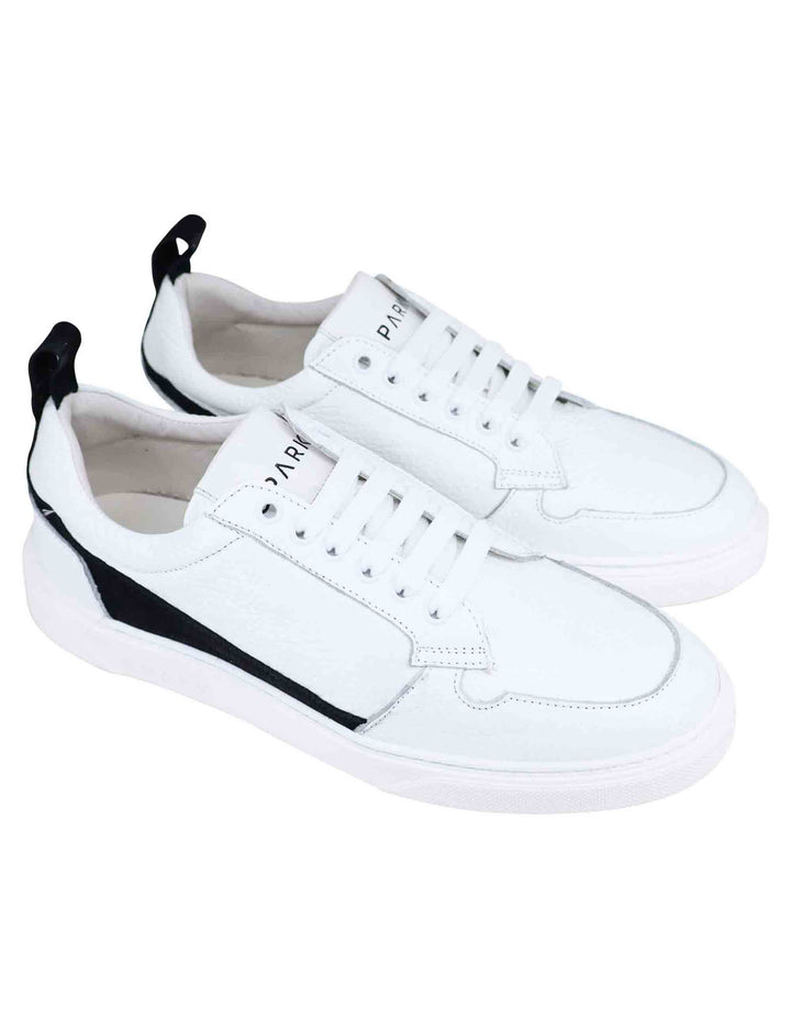 Spatarella Sneakers uomo in pelle bianca Prezzo Ridotto