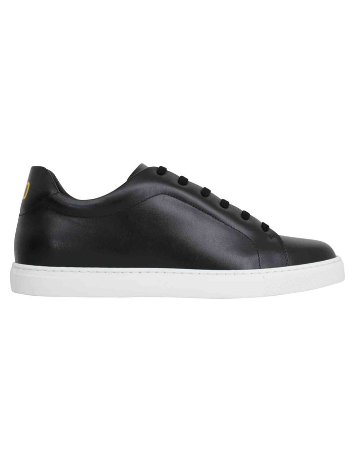 Spatarella Sneakers uomo Foro italico in pelle nera Sottocosto