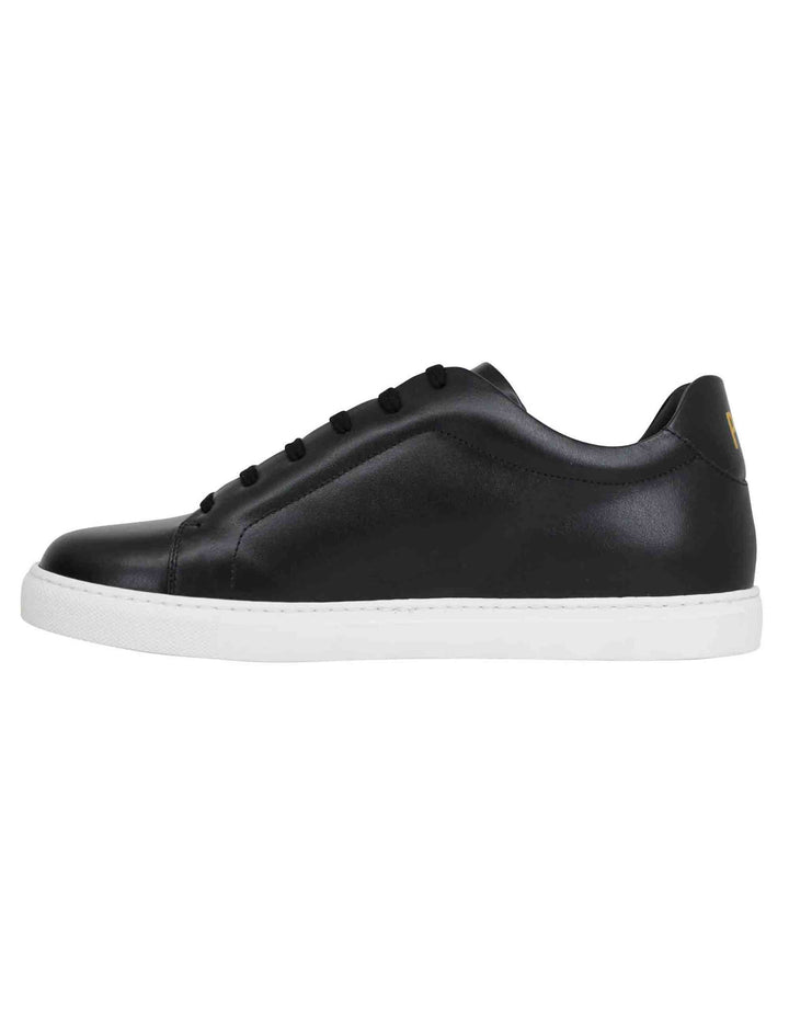 Spatarella Sneakers uomo Foro italico in pelle nera Sottocosto