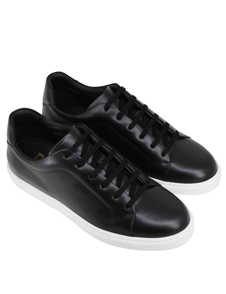 Spatarella Sneakers uomo Foro italico in pelle nera Sottocosto
