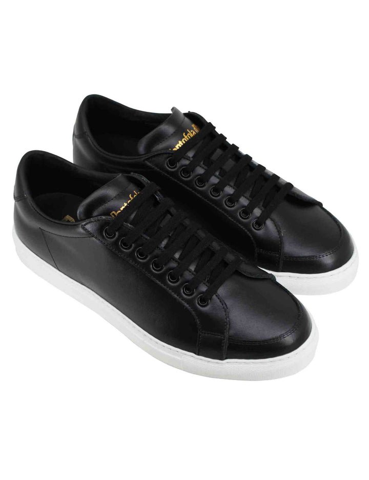 Spatarella Sneakers uomo Top spin in pelle nera Presa