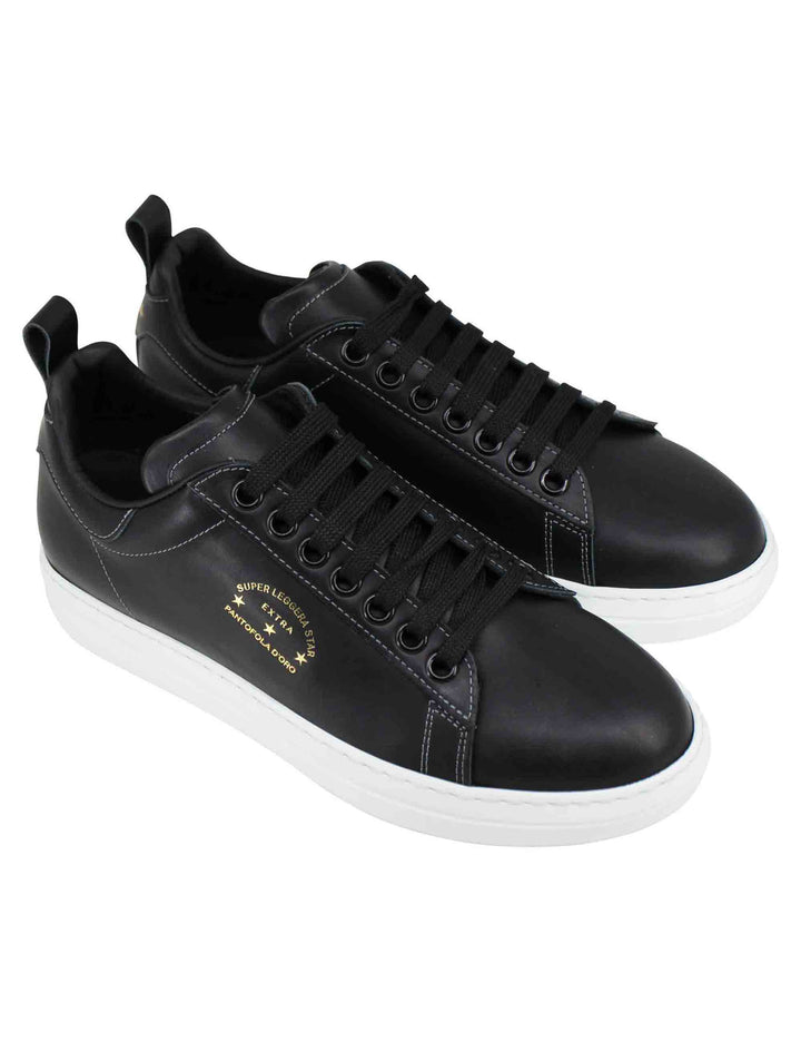 Spatarella Sneakers uomo Court classic in pelle nera Sconto