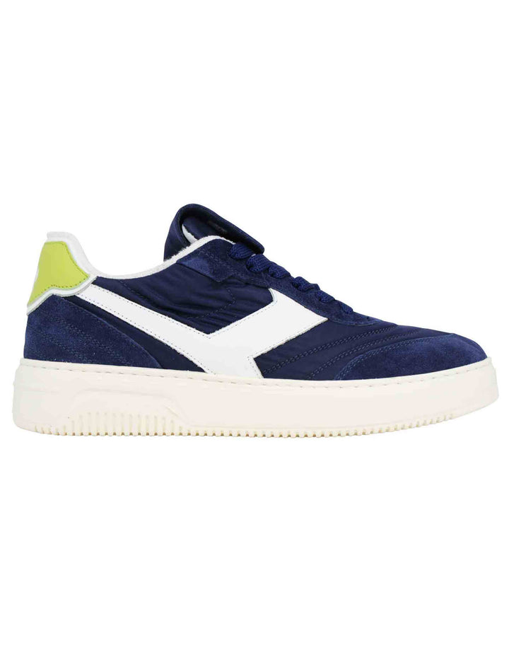 Spatarella Sneakers uomo Pdo in pelle e tessuto blu Spedizione Gratuita