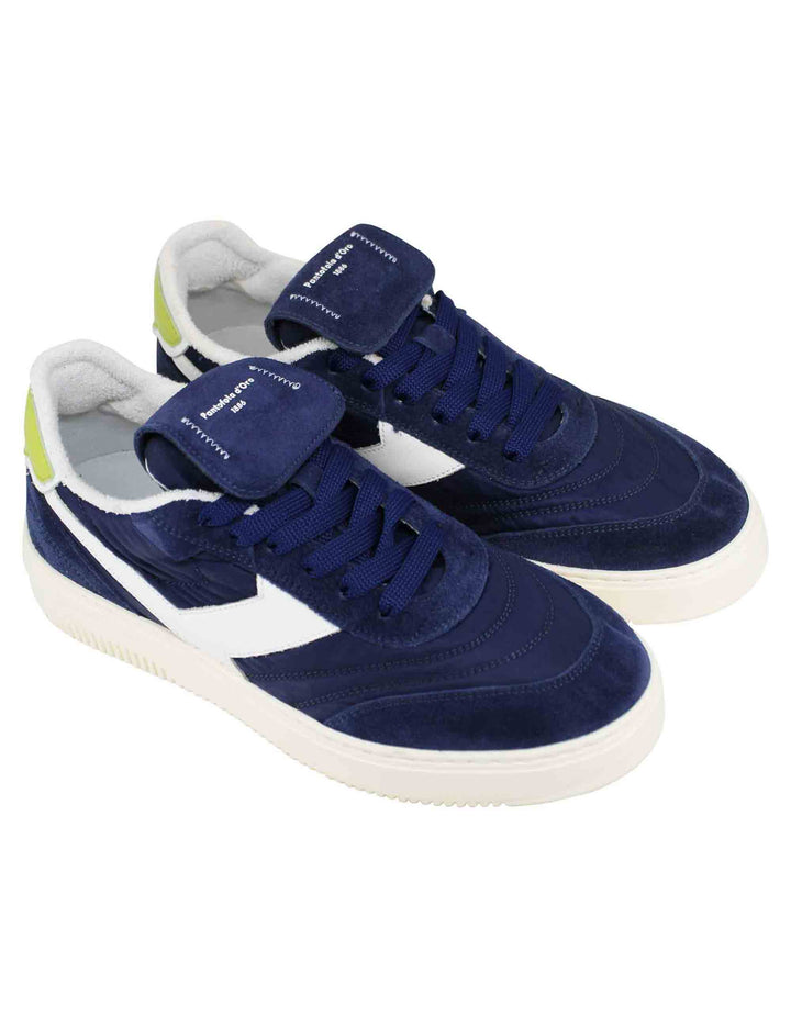 Spatarella Sneakers uomo Pdo in pelle e tessuto blu Spedizione Gratuita